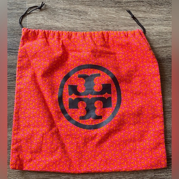 Tory Burch Logo Coral Navy Dust Bag for Purse - Picture 1 of 8
